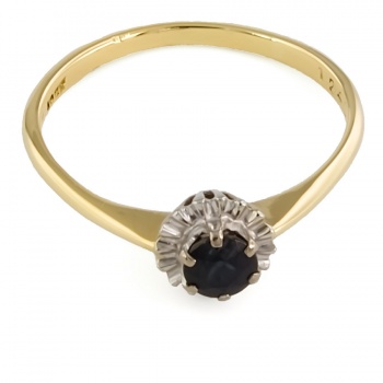 18ct Gold Sapphire Ring Size P